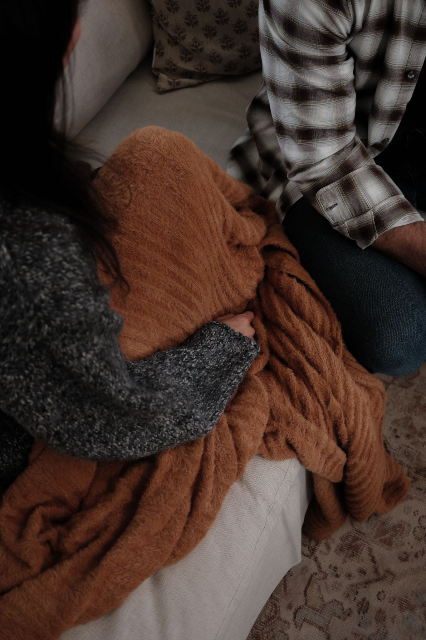 Burnt Caramel Plush Throw Blanket blanket Indaba