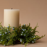 Faux Juniper Berry Candle Ring