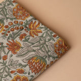 Brown Floral Block Print Table Runner table runner Indaba