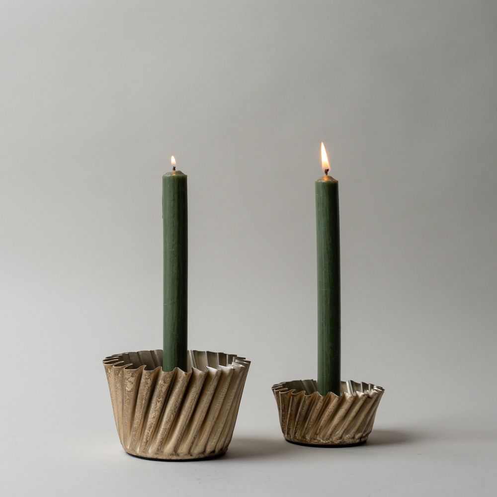 Metal Twist Taper Candle Holder CHRISTMAS 2025 Creative Co-op (DYA)