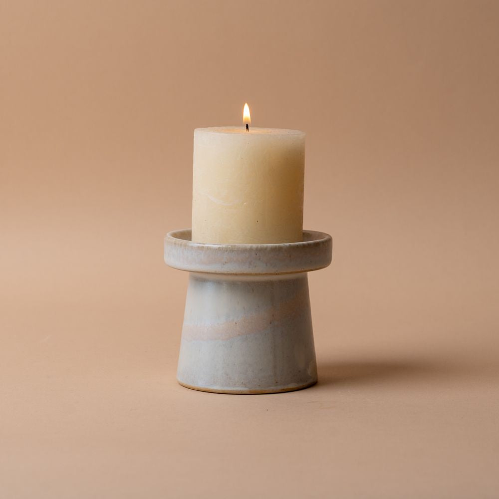 Reactive Glaze Pillar Candle Holder candle holder Truu Design (Faire)