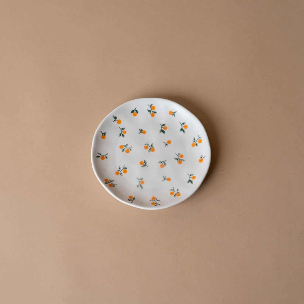 Tiny Oranges Appetizer Plate - Rug & Weave