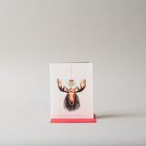 Merry Kiss Moose Holiday Card