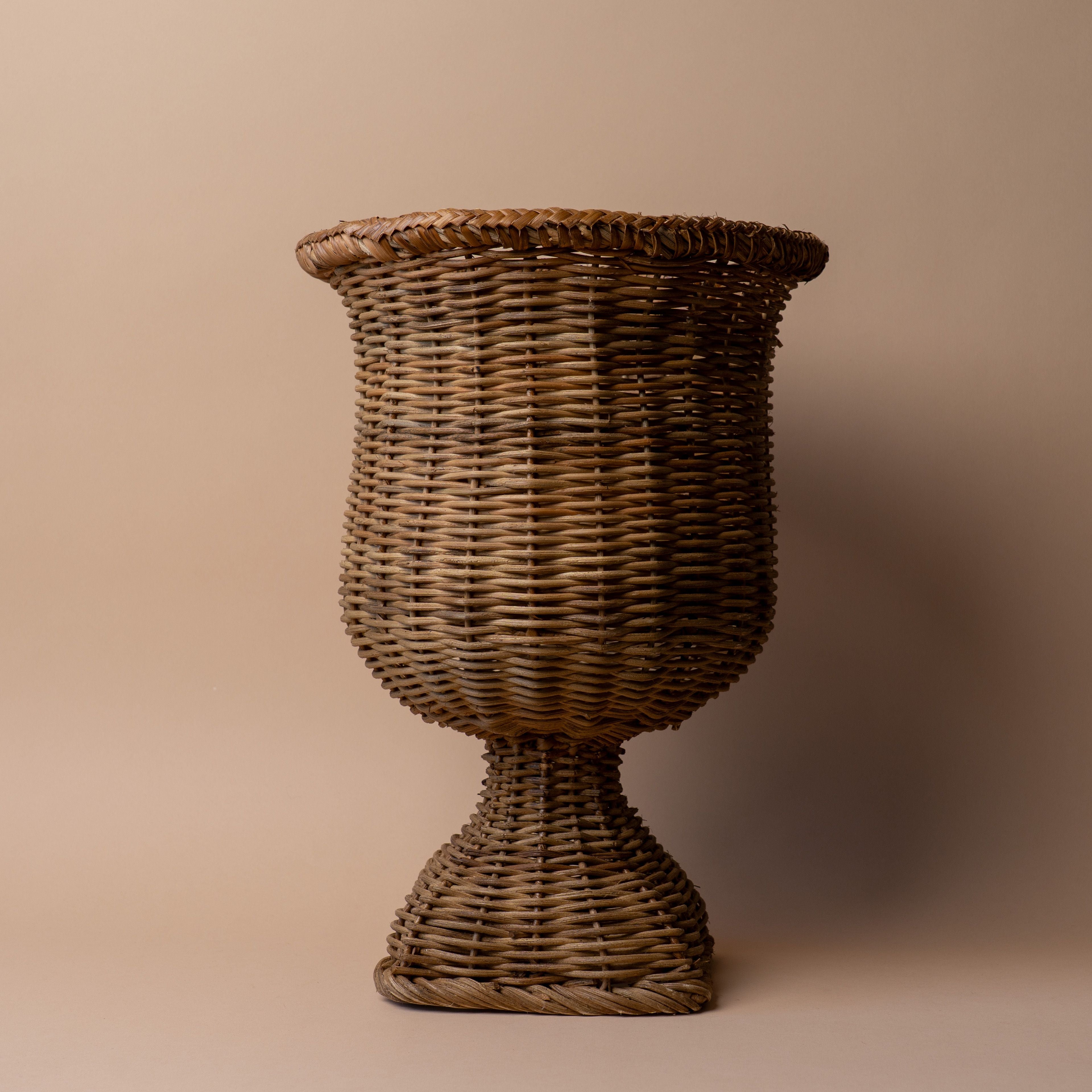 Woven Rattan Urn – view 2