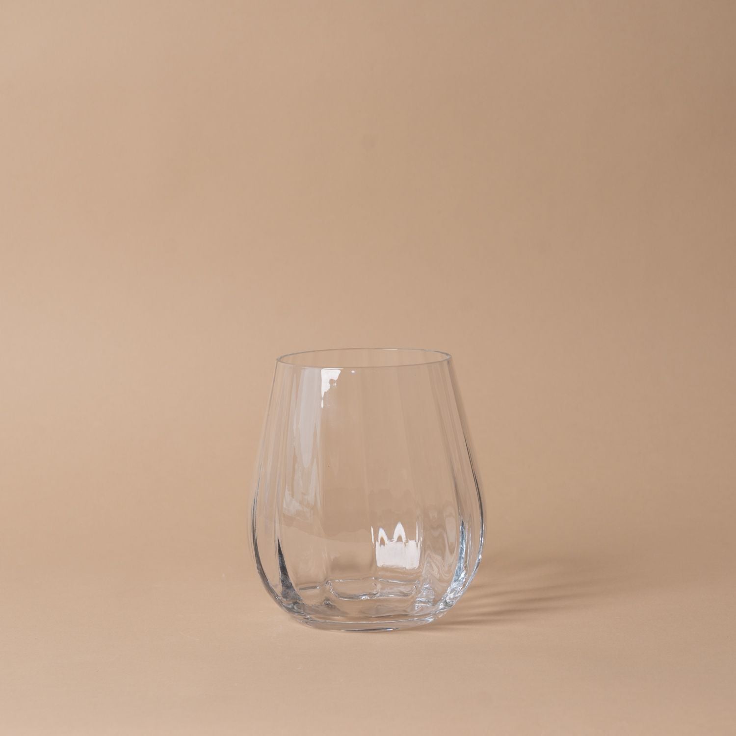 Round Ridged Glass Vase - Rug & Weave
