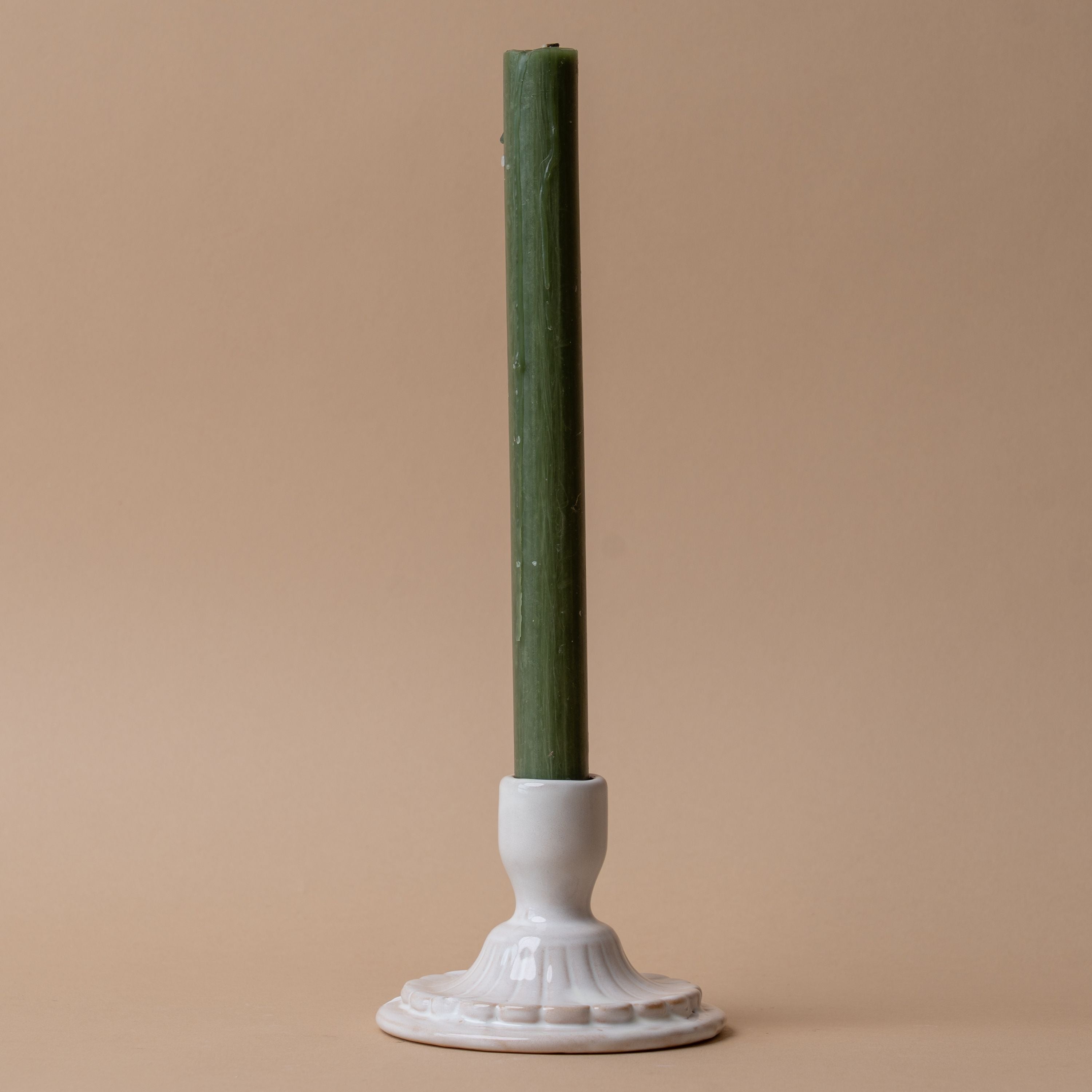 Embossed Porcelain Candle Holder candle holder Accents De Ville (ShopZio)