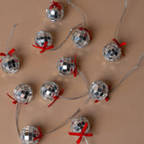 Disco Ball with Bow Ornament Set