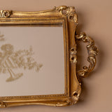 Antiqued Rectangular Floral Tray