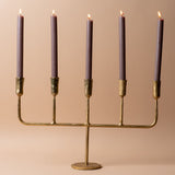 Hand Forged Candelabra candle holder Indaba Gold Finish