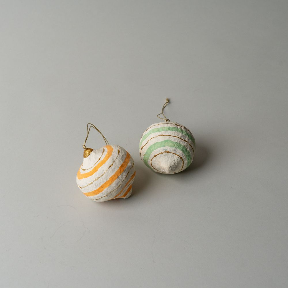 Handmade Paper Mache Ornament - Onion Shape CHRISTMAS 2026 Creative Co-op (DYA)