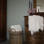 Round Rattan Basket with Handles basket Bacon Basketware (Faire)