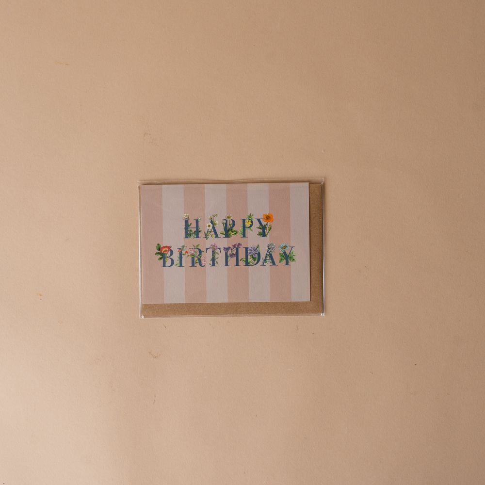 Happy Birthday Flowers Card