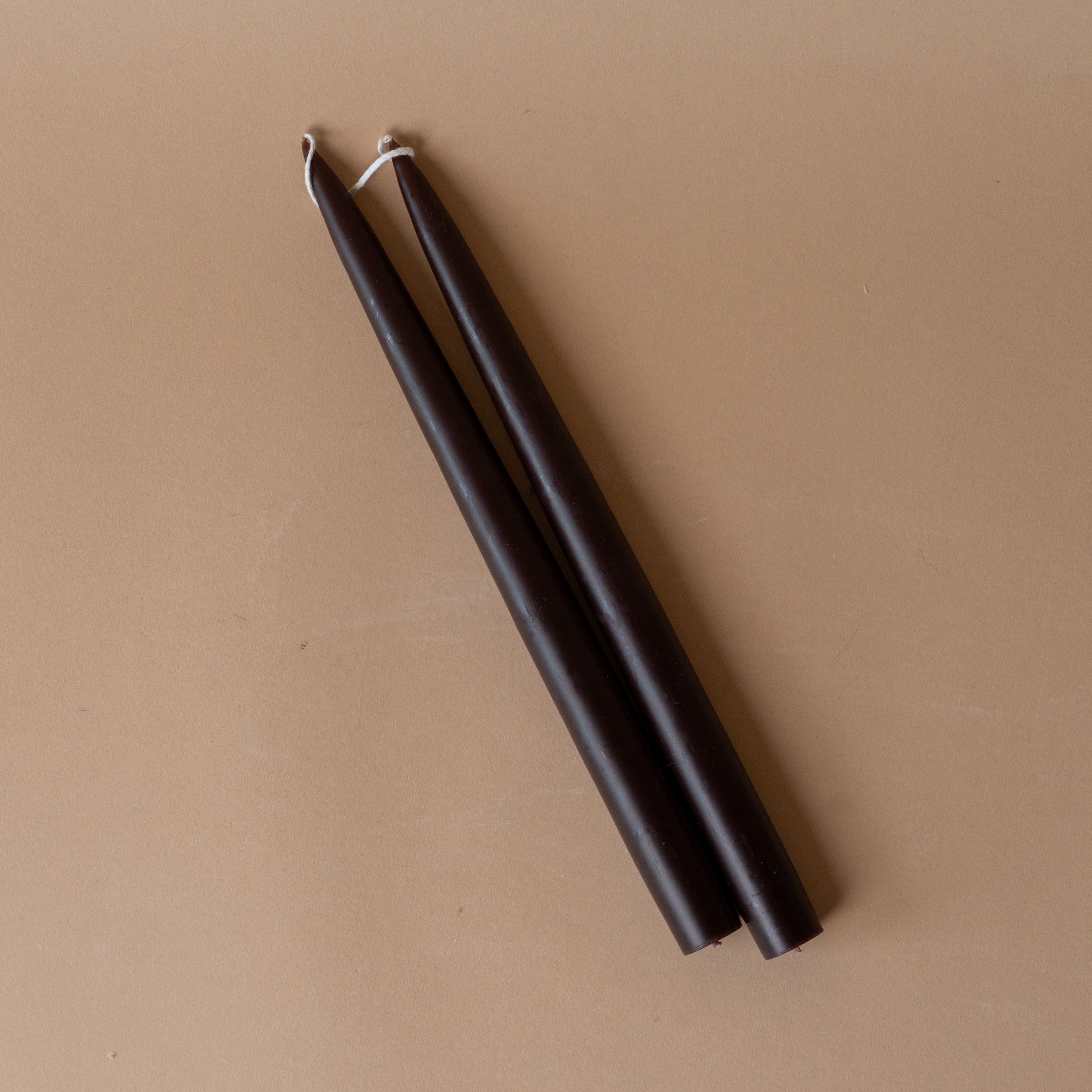 Classic 12" Taper Candles candle set Old Country Design (ShopZio) Brown
