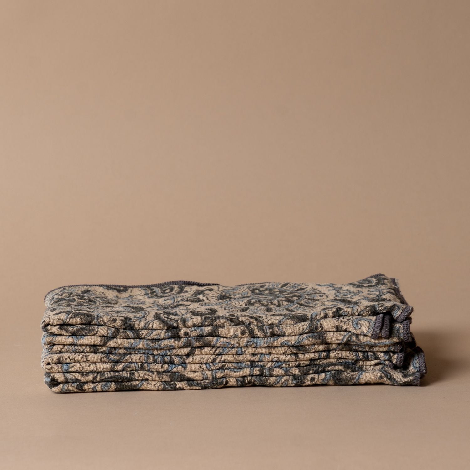 Embroidered Edge Block Print Napkin - Rug & Weave