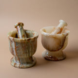 Onyx Mortar & Pestle storage jar Marigold Market (Faire)