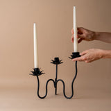 Hand-Forged Iron Floral Candelabra candle holder The Floral Society (Aesthetic Movement)