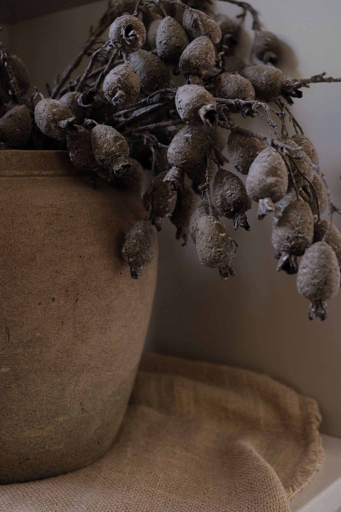 Dried Berry Branch faux stem Indaba