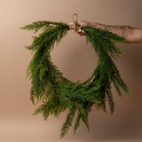 Faux Cypress Wreath with Rope Handle