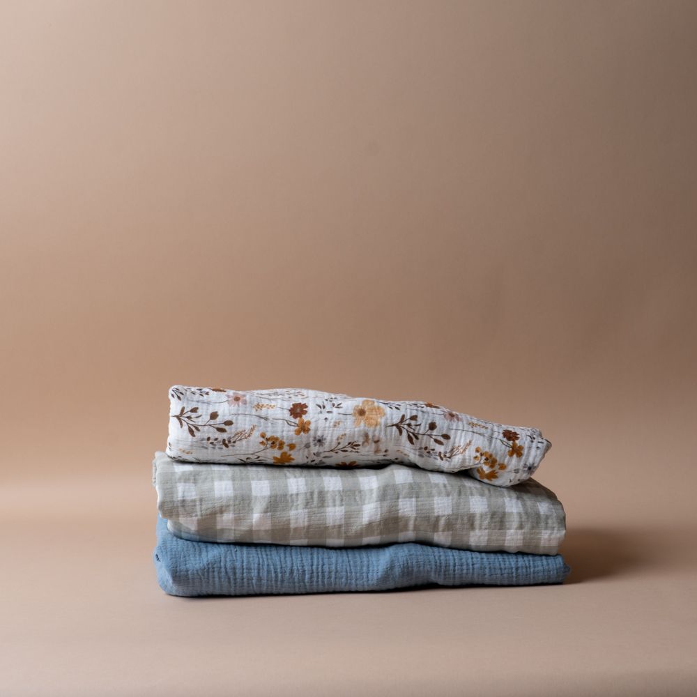 Cotton Crepe Crib Sheet FINNBIRD - crib sheet Minika (Faire)