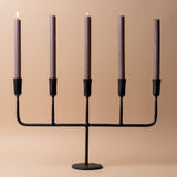 Hand Forged Candelabra candle holder Indaba Matte Black Finish