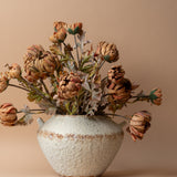 Faux Brown Dahlia Spray