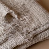 Textured Linen Throw Blanket blanket Linen Way