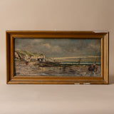 "Washed Ashore" Framed Vintage Painting - Rug & Weave