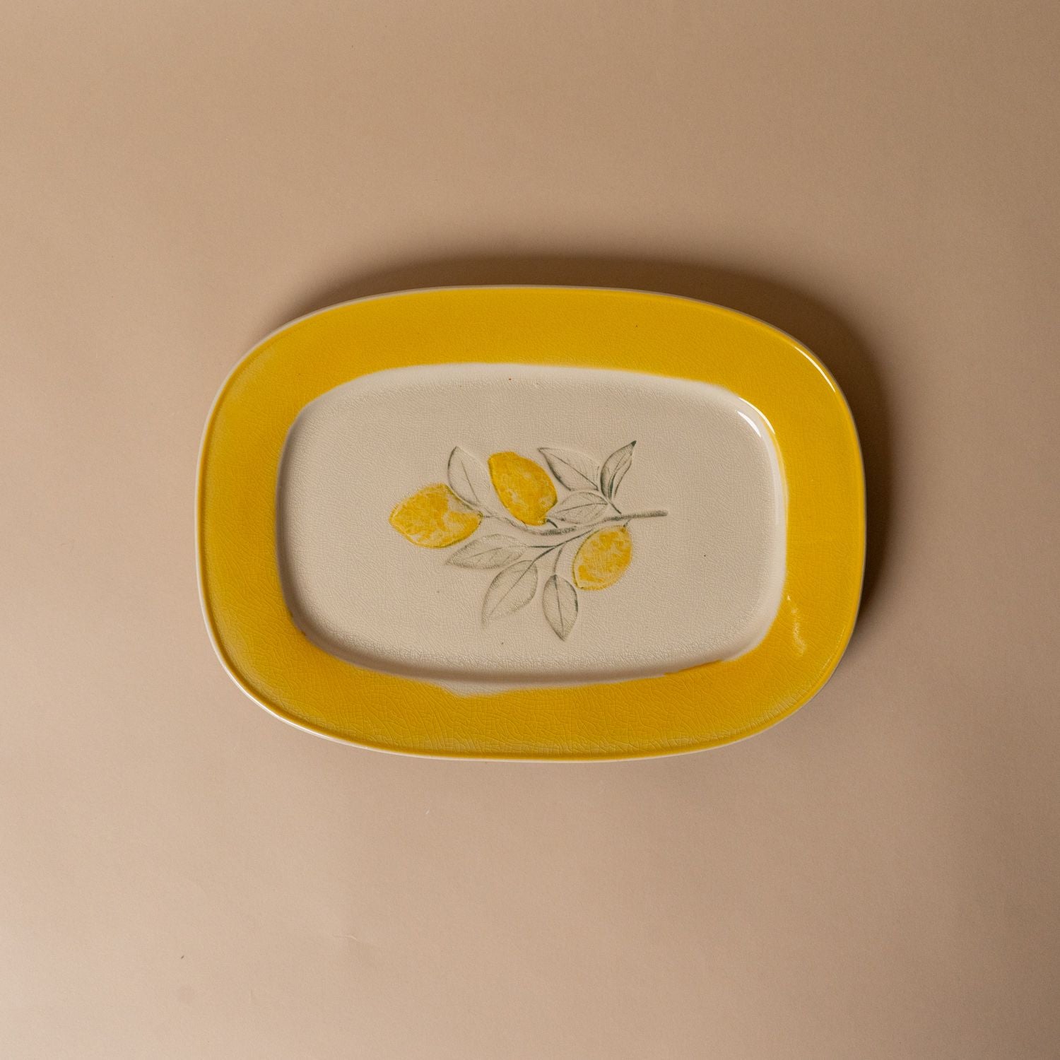 Stoneware Lemons Plate - Rug & Weave