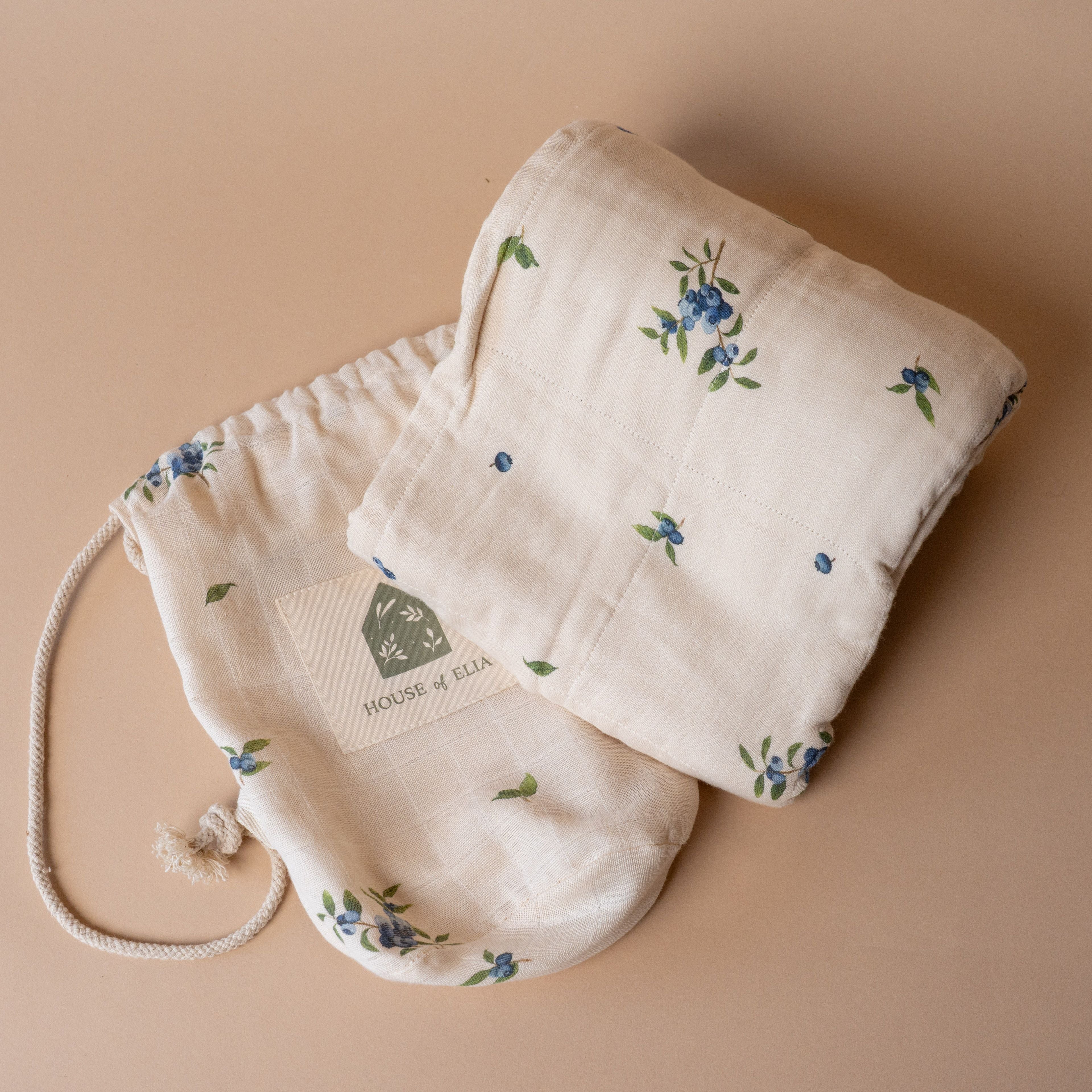 Blueberry Pattern Muslin Quilt FINNBIRD - blanket House of Elia (Faire)
