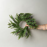 Navy Plum Berry Cypress Wreath