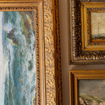 "Stormy Seas" Framed Vintage Painting - Rug & Weave