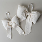 White Canvas Bow