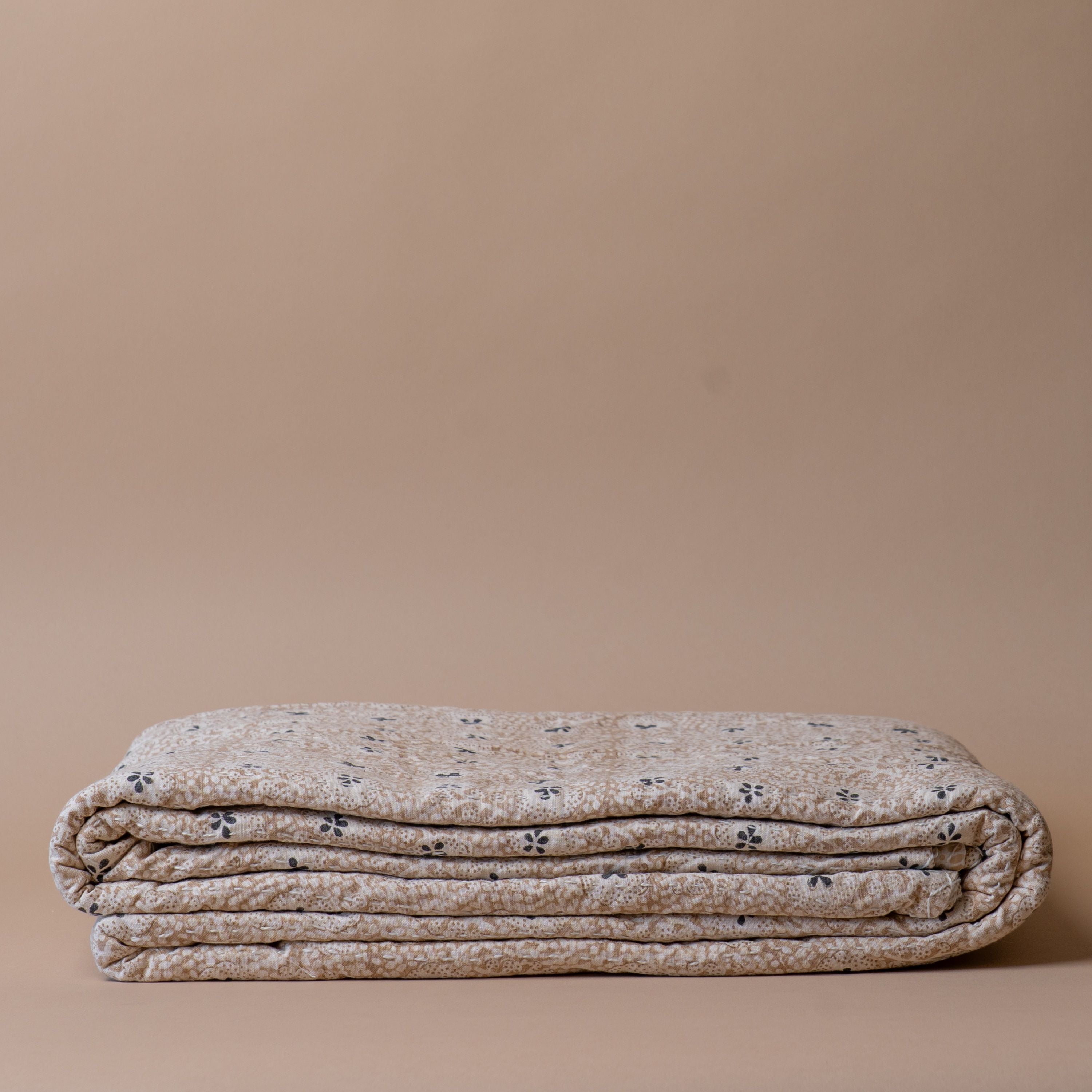 Block Print Clovers Bed Blanket blanket Indaba