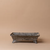 Galvanized Tray with Cast Iron Feet