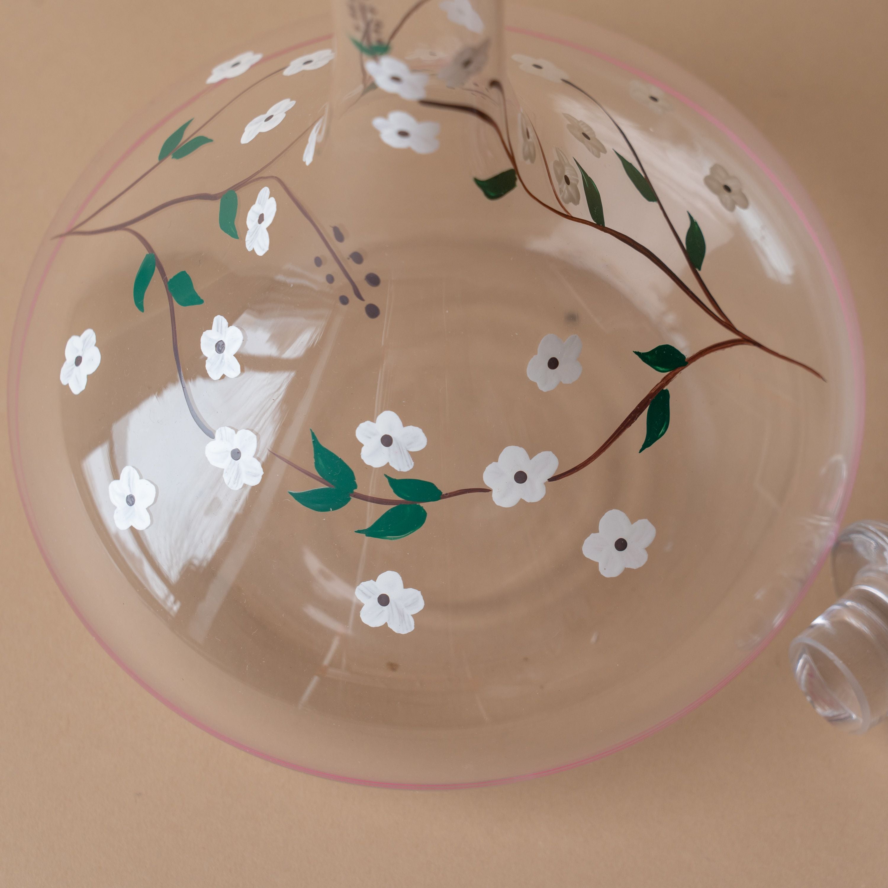 Hand Painted Floral Decanter glass decanter Creative Co-op (DYA)
