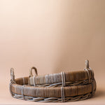 Roll Top Rattan Tray tray Bacon Basketware (Faire)