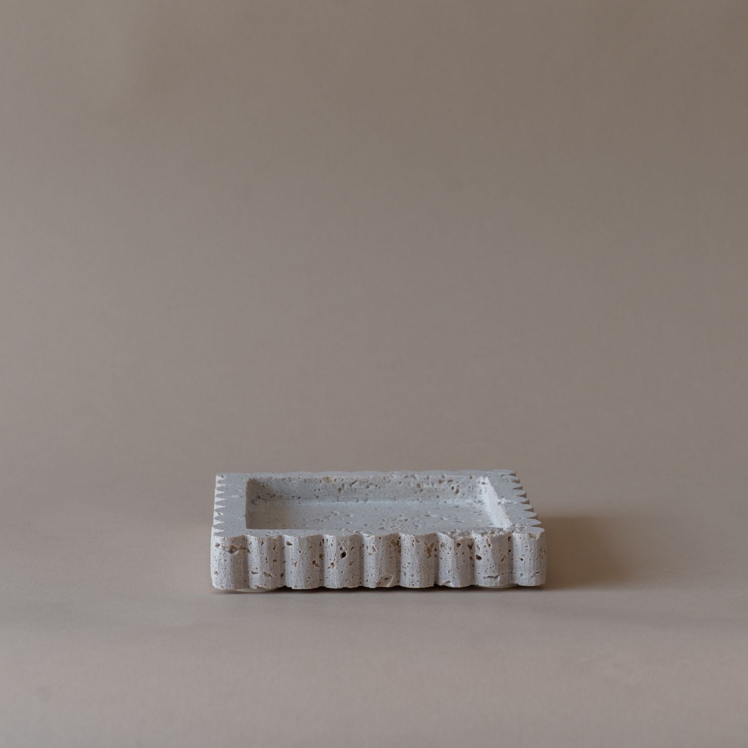 Travertine Scallop Square Tray tray Indaba