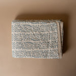 Hazy Blue Kantha Stitch Bed Blanket - Rug & Weave