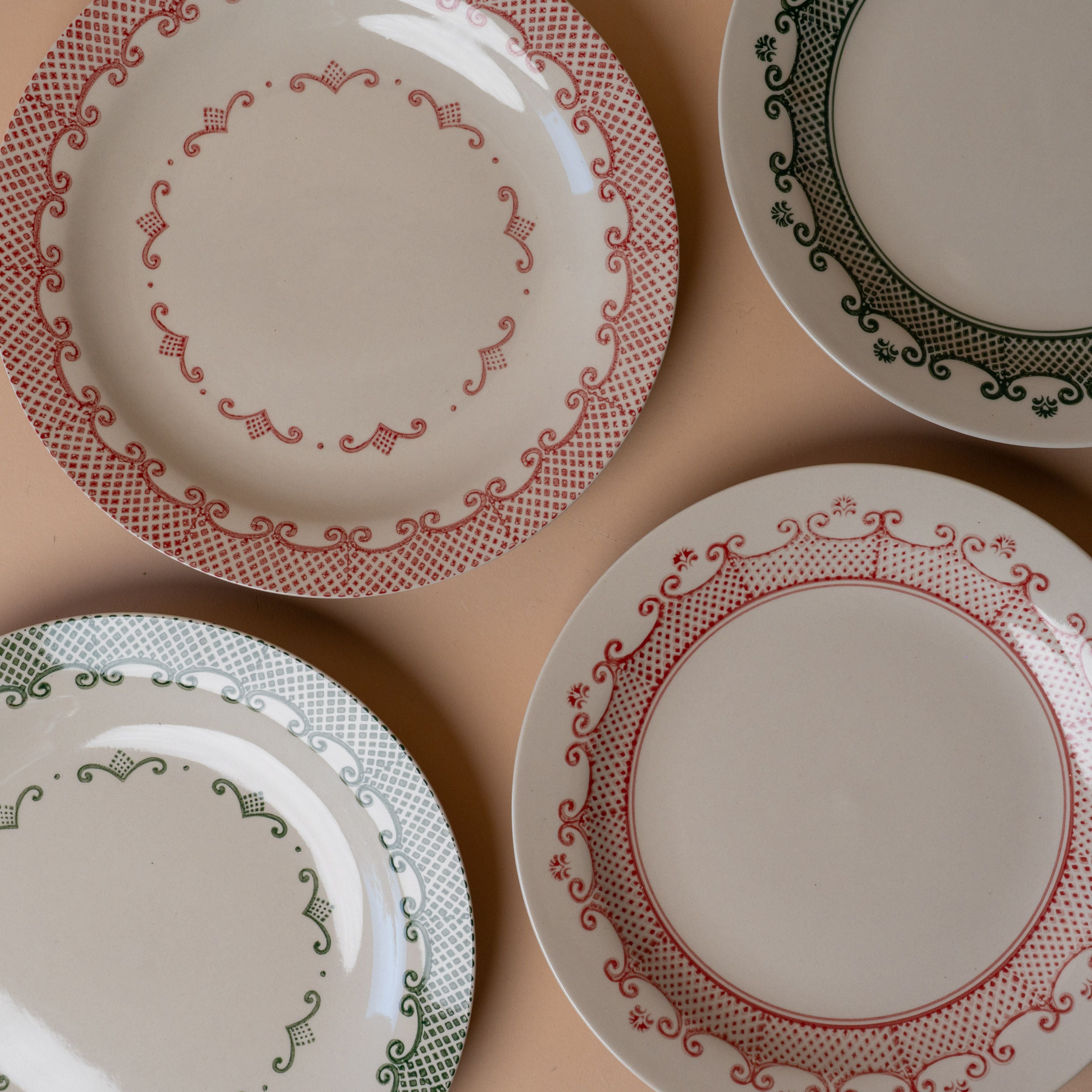 Stoneware Pattern Edge Plate