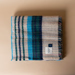 Recycled Wool Throw Blanket Blanket Atlantic Blankets (Faire) Green Stripe