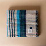 Recycled Wool Throw Blanket Blanket Atlantic Blankets (Faire) Green Stripe