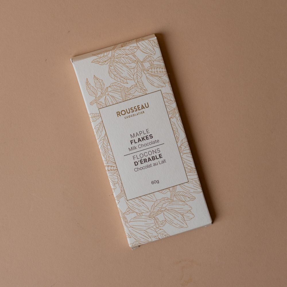 Assorted Chocolate Bars by Rousseau Chocolatier chocolate Rousseau Chocolatier (Faire) Maple Flakes Dark Chocolate