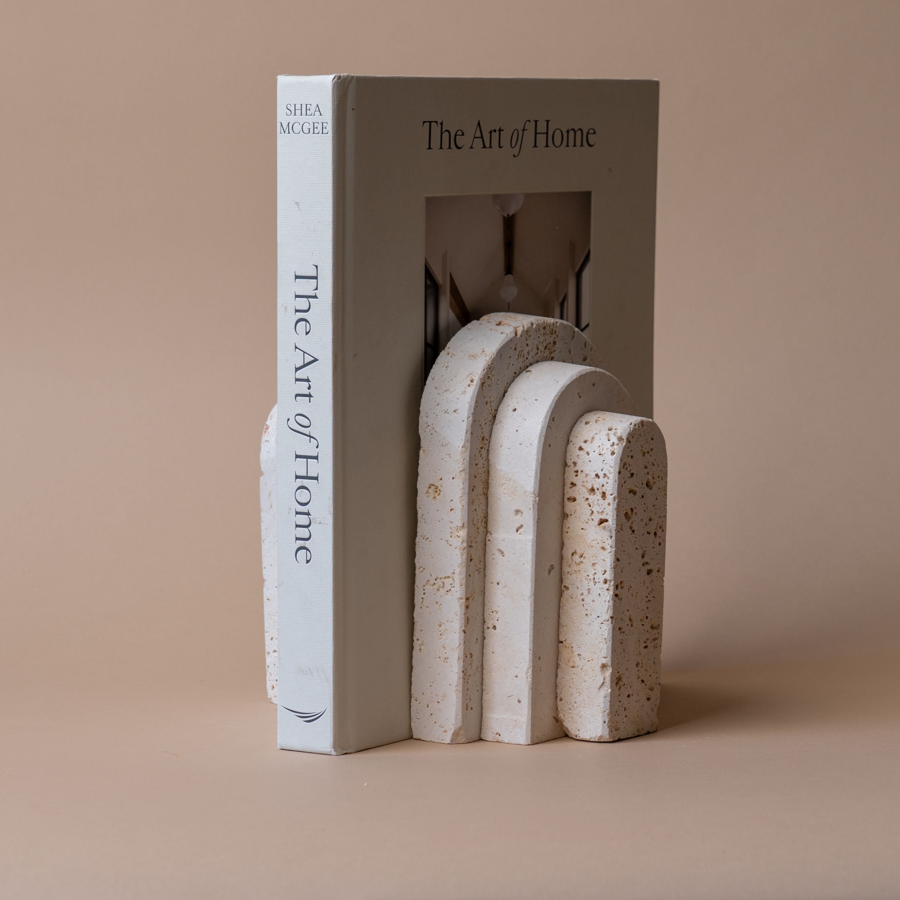 Arch Travertine Bookend Set bookends Marigold Market (Faire)