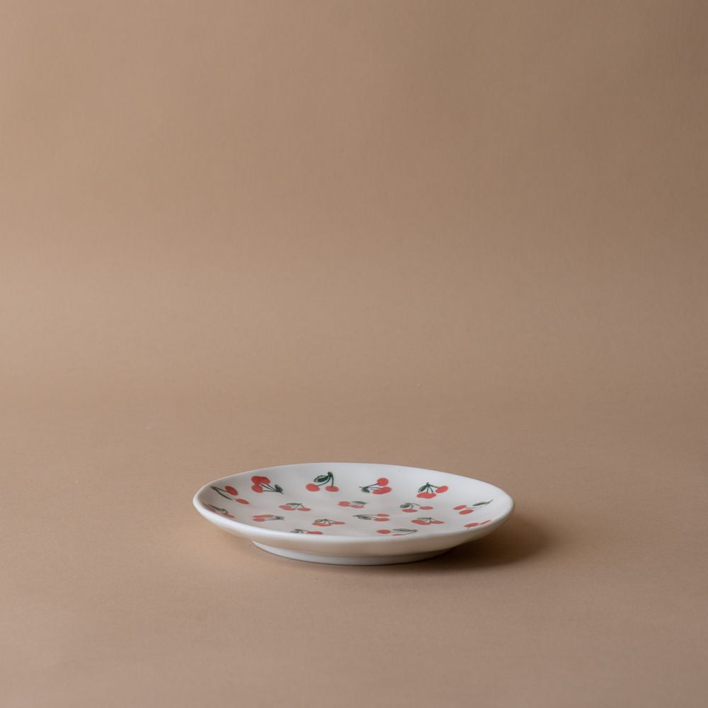 Tiny Cherries Appetizer Plate - Rug & Weave