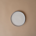 Organic Blue Edge Dessert Plate - Rug & Weave