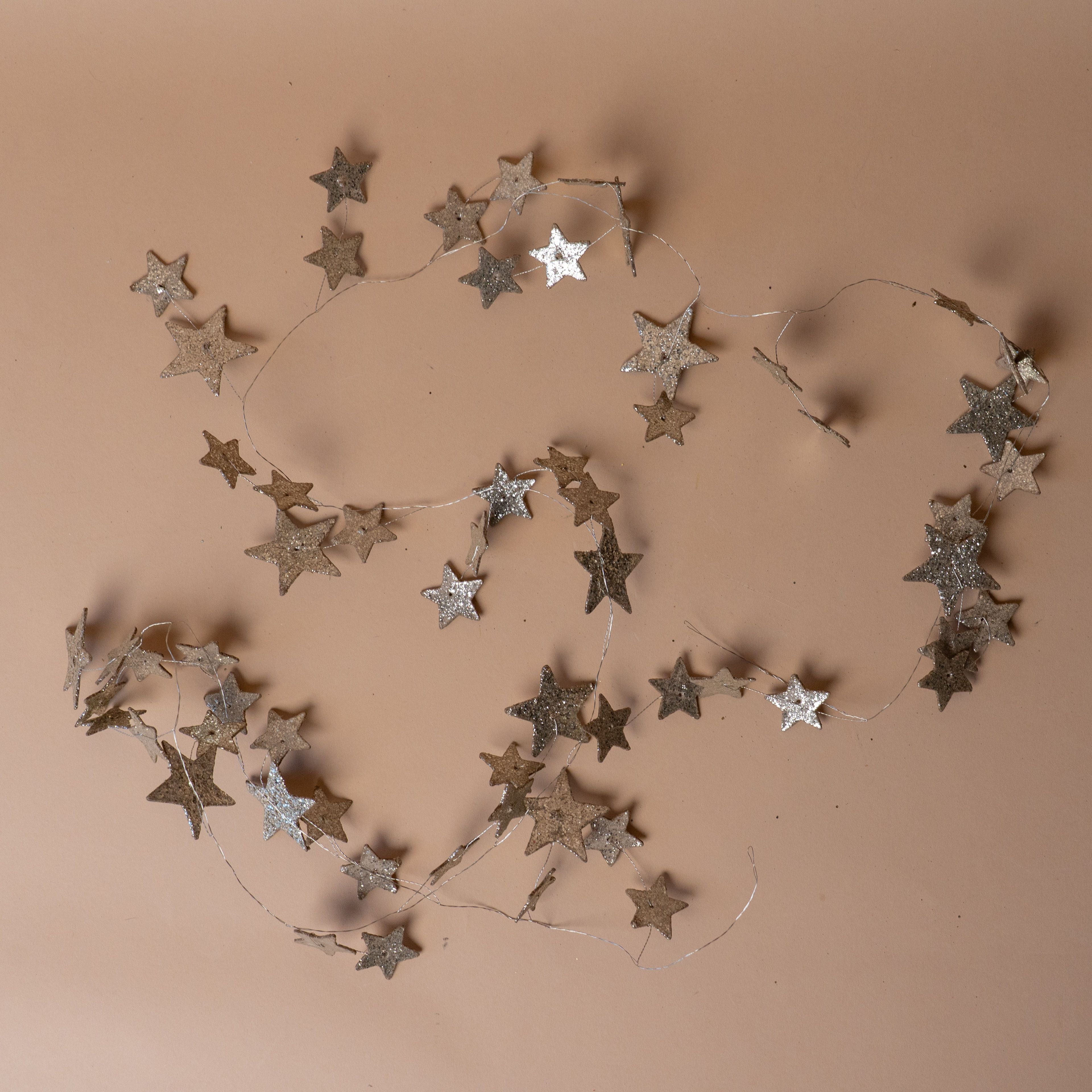 Paper Glitter Star Garland