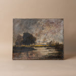 "Early Dawn" Vintage Canvas Painting - Rug & Weave