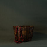 Vintage Dark Rattan Basket - Rug & Weave