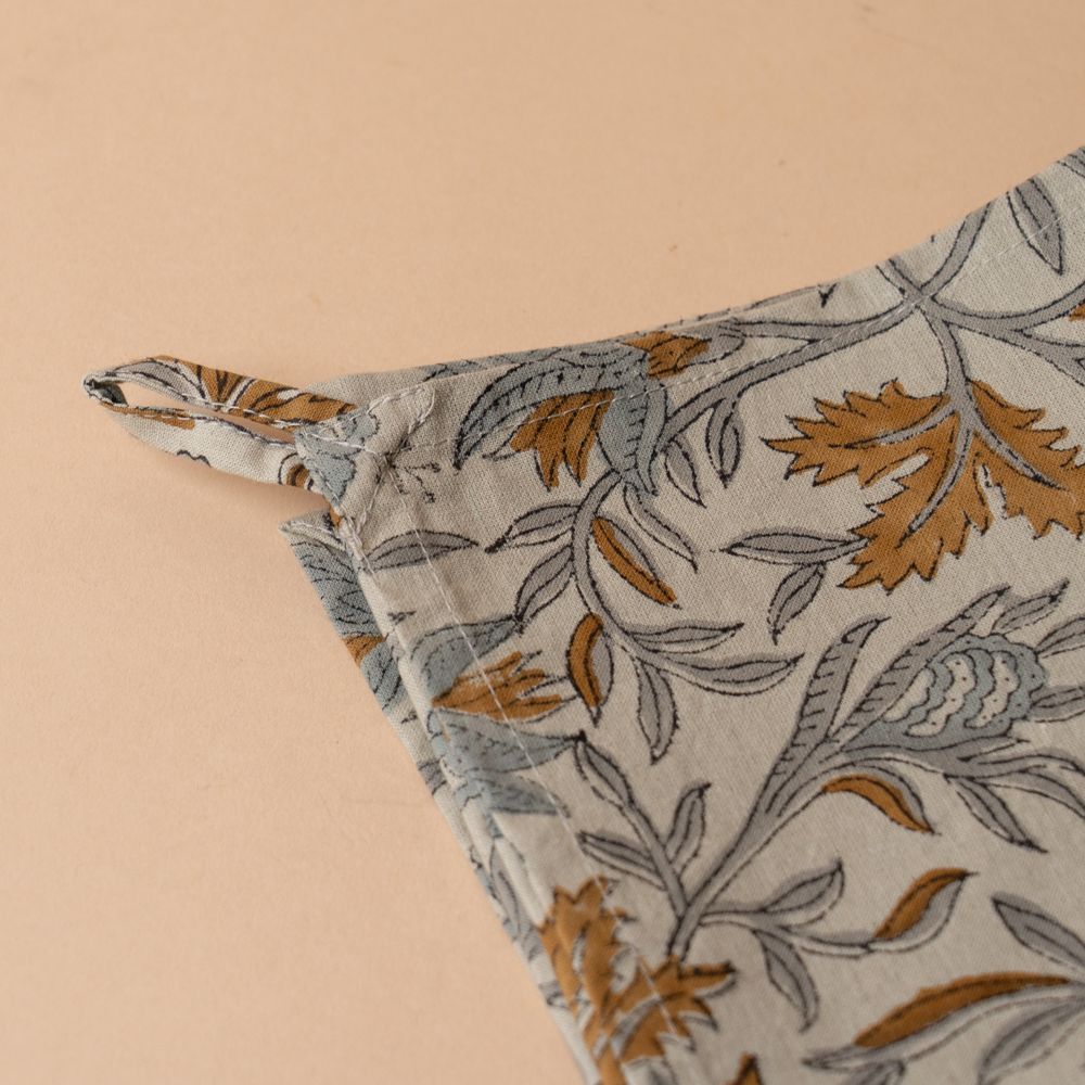 Floral Hand Block Tea Towel Set tea towel Indaba