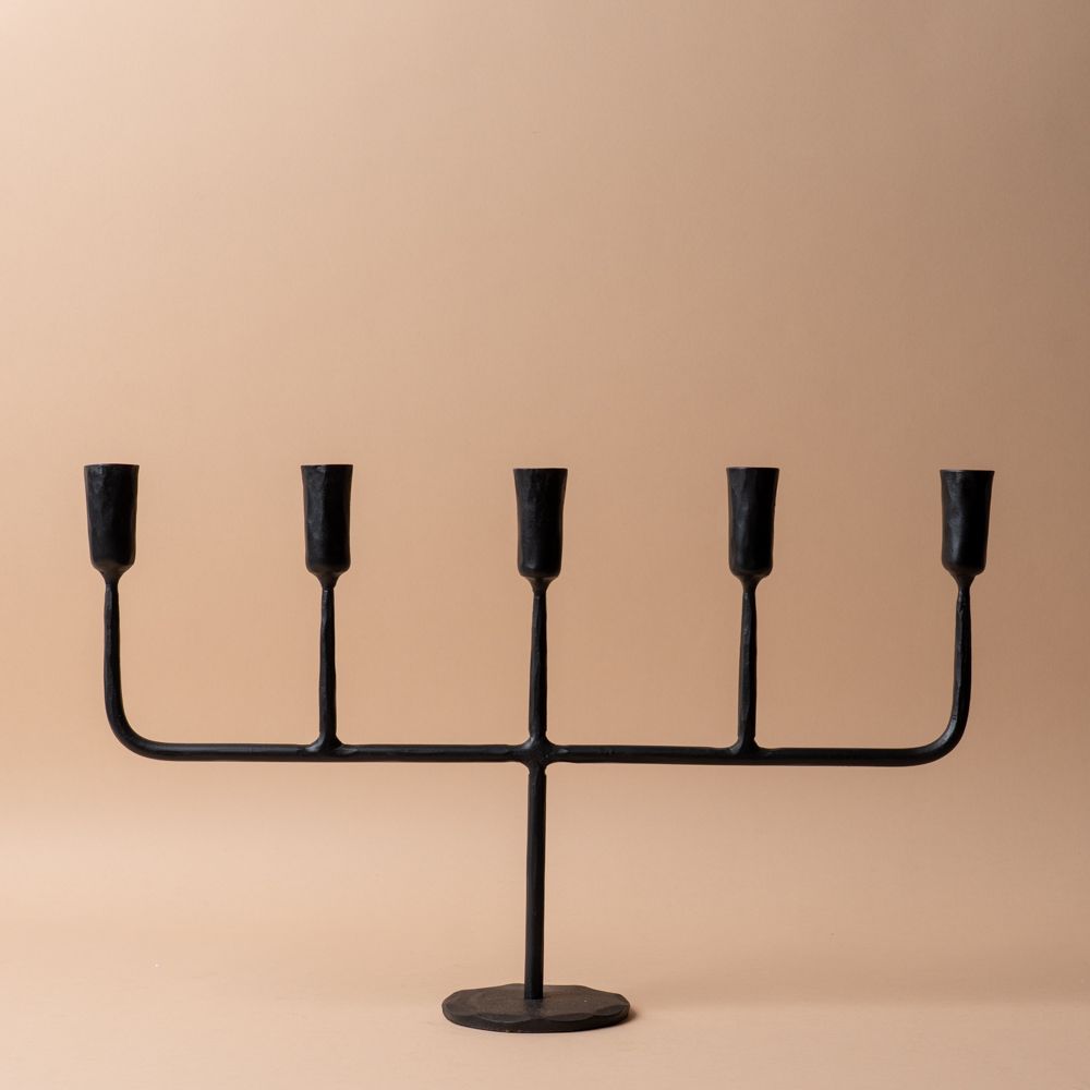 Hand Forged Candelabra candle holder Indaba